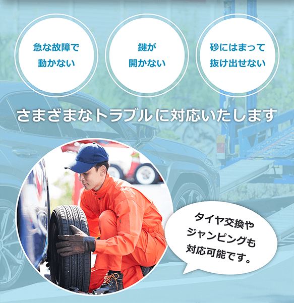 様々なトラブルに対応します